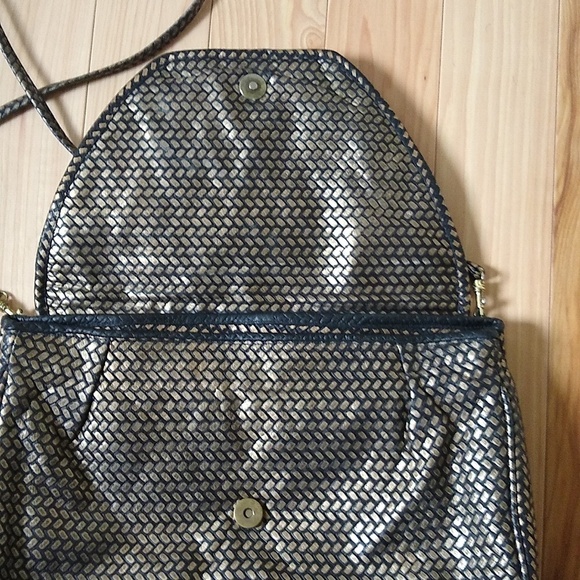 😊 Vintage Bags by Pinky shoulder bag black and gold - Picture 4 of 7